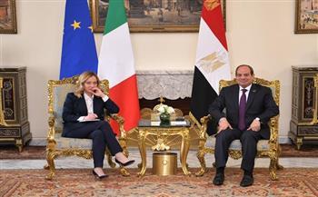 الرئيس السيسي ورئيسة وزراء إيطاليا يبحثان التعاون الثنائي وتطورات الأوضاع في غزة