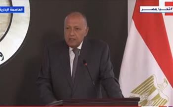 شكري:  مصر تدعم الأنوروا في تقديم المساعدات لغزة وللفلسطينيين