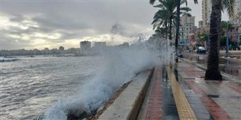 أمطار على الإسكندرية تزامنا مع نوة الشمس الكبيرة