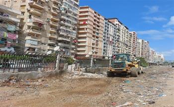 محافظ الإسكندرية: بدء رفع جميع تراكمات القمامة داخل حرم السكك الحديدية