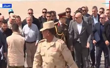 أمين الأمم المتحدة يصل مطار العريش في مستهل زيارته إلى مصر .. بث مباشر
