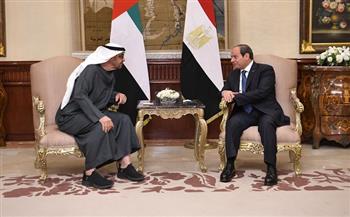 الرئيس السيسي ونظيره الإماراتي يبحثان تعزيز التعاون ومستجدات الأوضاع في غزة