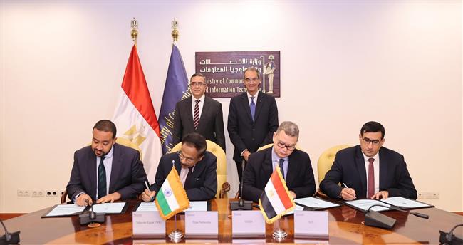 توقيع مذكرة تفاهم بين المصرية للاتصالات و«ايتيدا» وتيجاس للشبكات الهندية