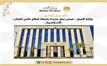 وزارة العمل توفر وظائف جديدة بشركة قطاع خاص لشباب الإسكندرية
