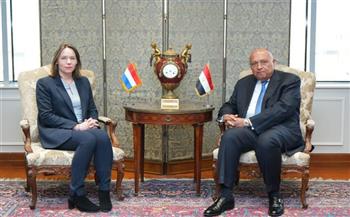 شكري يعقد جلسة مباحثات مع وزيرة خارجية مملكة هولندا بالعاصمة الإدارية الجديدة