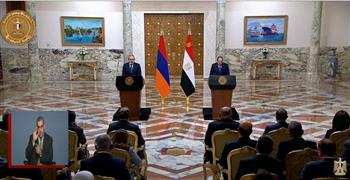 الرئيس السيسي: مستعدون لنقل الخبرة المصرية إلى أرمينيا في هذه المجالات