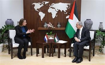أشتية يبحث مع وزيرة خارجية هولندا الوضع الإنساني في غزة 