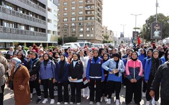 محافظ القليوبية يشهد ماراثون للمشي احتفالا باليوم العالمي للمرأة 