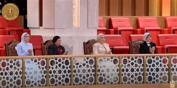 السيدة انتصار السيسي تشهد أداء الرئيس اليمين الدستورية بالعاصمة الجديدة