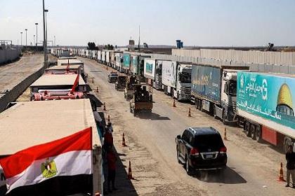 اليوم السبت.. دخول 48 شاحنة مساعدات طبية وغذائية وغاز إلى غزة عبر معبر رفح 