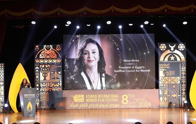 مايا مرسي: سعيدة باهتمام مهرجان أسوان لأفلام المرأة بالقضية الفلسطينية