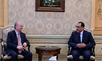 رئيس الوزراء يلتقى نظيره الفلسطيني ويؤكد دعم مصر الثابت للفلسطينيين