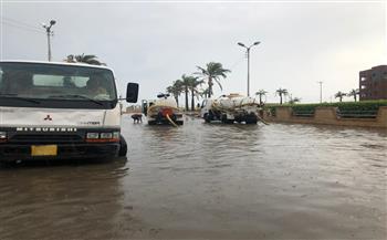كفر الشيخ تتعرض لموجة غزيرة من الأمطار