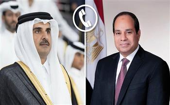 الرئيس السيسي يهنئ أمير قطر بمناسبة حلول عيد الفطر المبارك