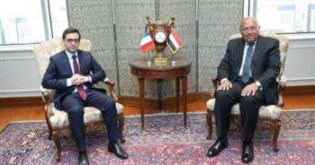 وزير الخارجية يستقبل نظيره الفرنسي اليوم في القاهرة