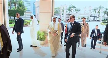 أمير دولة الكويت يوجه الشكر للرئيس السيسي على حفاوة وحسن الاستقبال