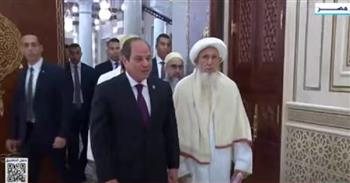 الرئيس السيسي يفتتح مسجد السيدة زينب بعد تطويره