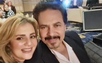 رانيا محمود ياسين برفقة زوجها محمد رياض في أحدث ظهور لهما