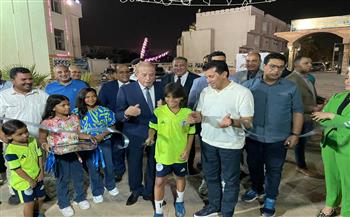 وزير الرياضة ومحافظ جنوب سيناء يفتتحان أعمال تطوير الملعب الخماسي بشرم الشيخ