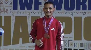 عبد الرحمن حسين ثاني أفضل لاعب بالعالم في رفع الأثقال