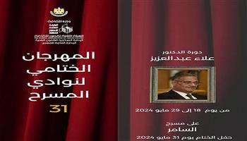 ختامي نوادي المسرح 31.. «بيت الحاجة» و«عائلة توت» بخشبة السامر الليلة