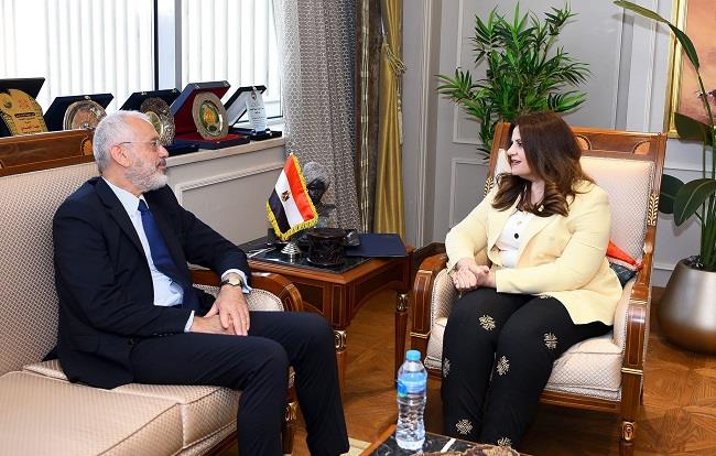 وزيرة الهجرة تستقبل السفير اليوناني لدى مصر لبحث تعزيز التعاون