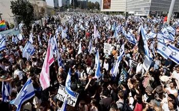 مظاهرات أمام مقر وزارة الدفاع الإسرائيلية للمطالبة برحيل نتنياهو 