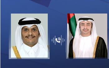 رئيس الوزراء القطري يبحث هاتفيا مع وزير الخارجية الإماراتي مستجدات حرب غزة
