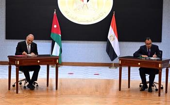 رئيسا وزراء مصر والأردن يوقعان محضر أعمال الدورة الـ32 للجنة العليا المشتركة