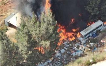 اندلاع حريق ضخم في مستوطنة المطلة شمال إسرائيل
