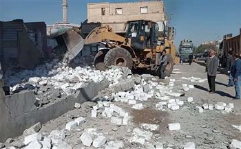 إزالة مخالفات البناء والإشغالات بالقليوبية وكفر الشيخ ورفع 500 طن بالدقهلية