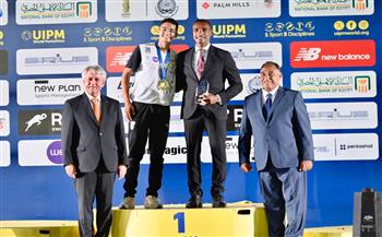 ياسر حفني أفضل مدرب في بطولة العالم للخماسي الحديث للناشئين 