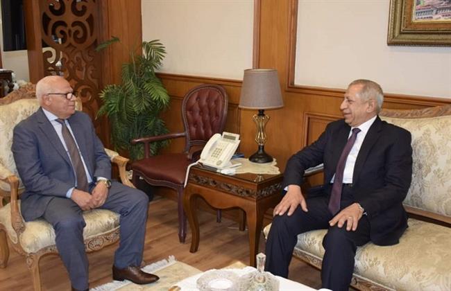 محافظ بورسعيد يستقبل رئيس الأكاديمية العربية للعلوم والتكنولوجيا والنقل البحري