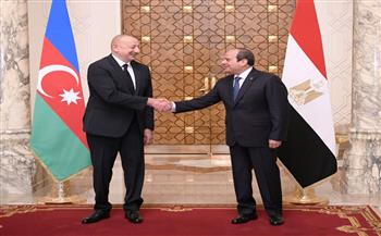 بدء مباحثات الرئيس السيسي والرئيس الأذري بقصر الاتحادية 