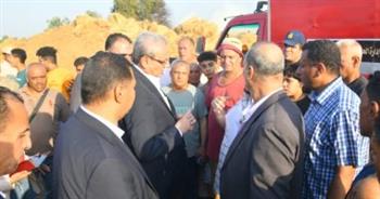 محافظ الغربية يتابع جهود الحماية المدنية في السيطرة على حريق الكتان بشبراملس