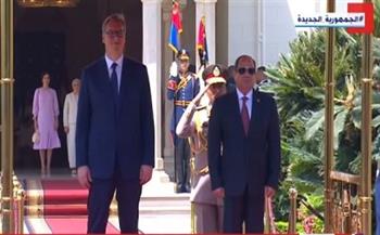 الرئيس السيسي يستقبل نظيره الصربي في الاتحادية (بث مباشر)