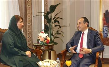 وزير قطاع الأعمال يستقبل سفيرة الإمارات بالقاهرة لبحث تعزيز التعاون المشترك 