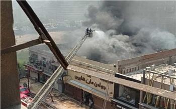"ماس كهريائي" وراء حريق سطح المحلات بوسط البلد
