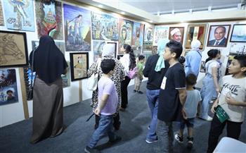20 لوحة فنية بجناح الأزهر في معرض الإسكندرية للكتاب تظهر جرائم الاحتلال بحق الفلسطينيين