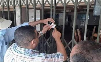 إغلاق منشآت مخالفة وإزالة تعديات خلال عدة حملات رقابية بالإسكندرية