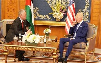 العاهل الأردني: نبحث مع الرئيس الأمريكي التطورات الخطيرة في غزة