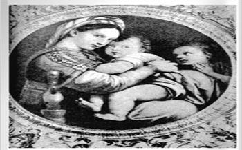 كنز من الصور النادرة| «العذراء والسيد المسيح» تحفة الإيطالي رفائيل على صفحات مجلة الهلال 1940