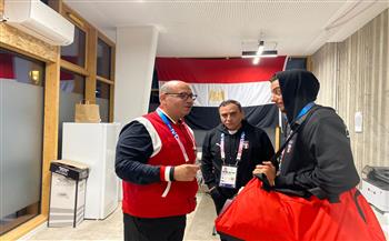البعثة المصرية تحتفل ببرونزية محمد السيد داخل القرية الأولمبية بباريس