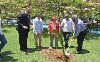 السفير الهندي ورئيس جمعية مصر الجديدة يغرسان أشجار المانجو والنخيل بحديقة متحف الطفل 