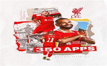 ليفربول يحتفل بظهور محمد صلاح رقم 350 بقميص الريدز