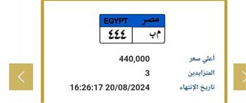 خطوات المشاركة في المزايدة على اللوحات المميزة.. «م ب- 444» بـ440 ألف جنيه