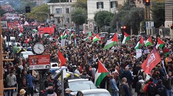تظاهرات في ميلانو الإيطالية للتضامن مع غزة