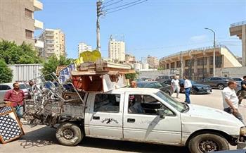 حملة لإزالة الإشغالات بشبين القناطر استعدادًا للعام الدراسي الجديد