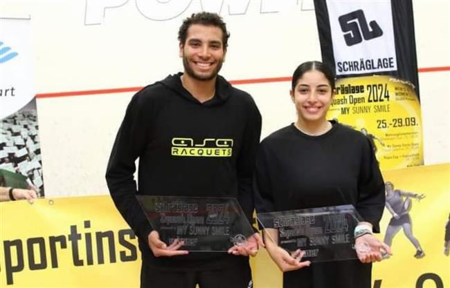 زياد وأمينة يتوجان ببطولة Schräglage Squash Open 2024 للاسكواش