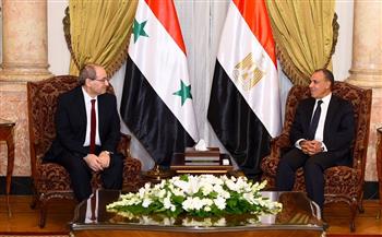 وزير الخارجية يؤكد على موقف مصر الداعم للدولة السورية في مواجهة التحديات